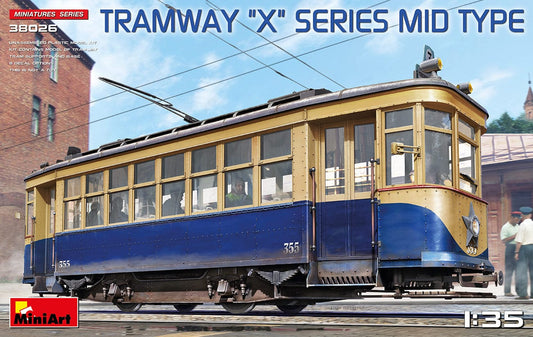 010 - Miniart - 38026 - Soviet X-Series (mid) Tram Car - primary image