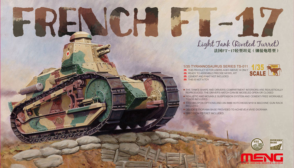 010 - Renault FT-17 with Riveted Turret - primary image