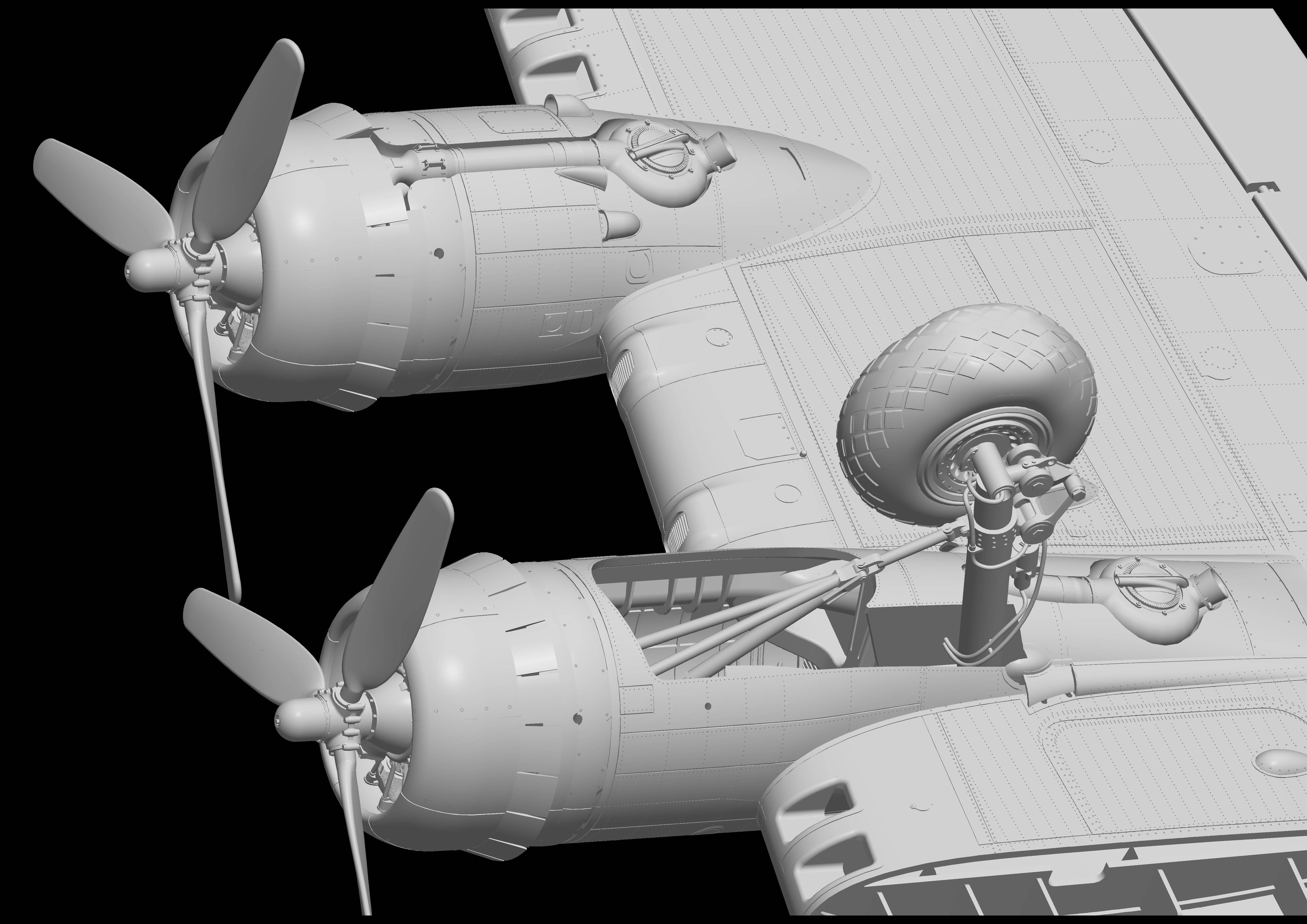 HK Models - 01E030 - Boeing B-17G Flying Fortress (late) - digital model