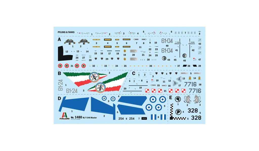 400 - Italeri - 1480 - Leonardo M-346 Master - decals