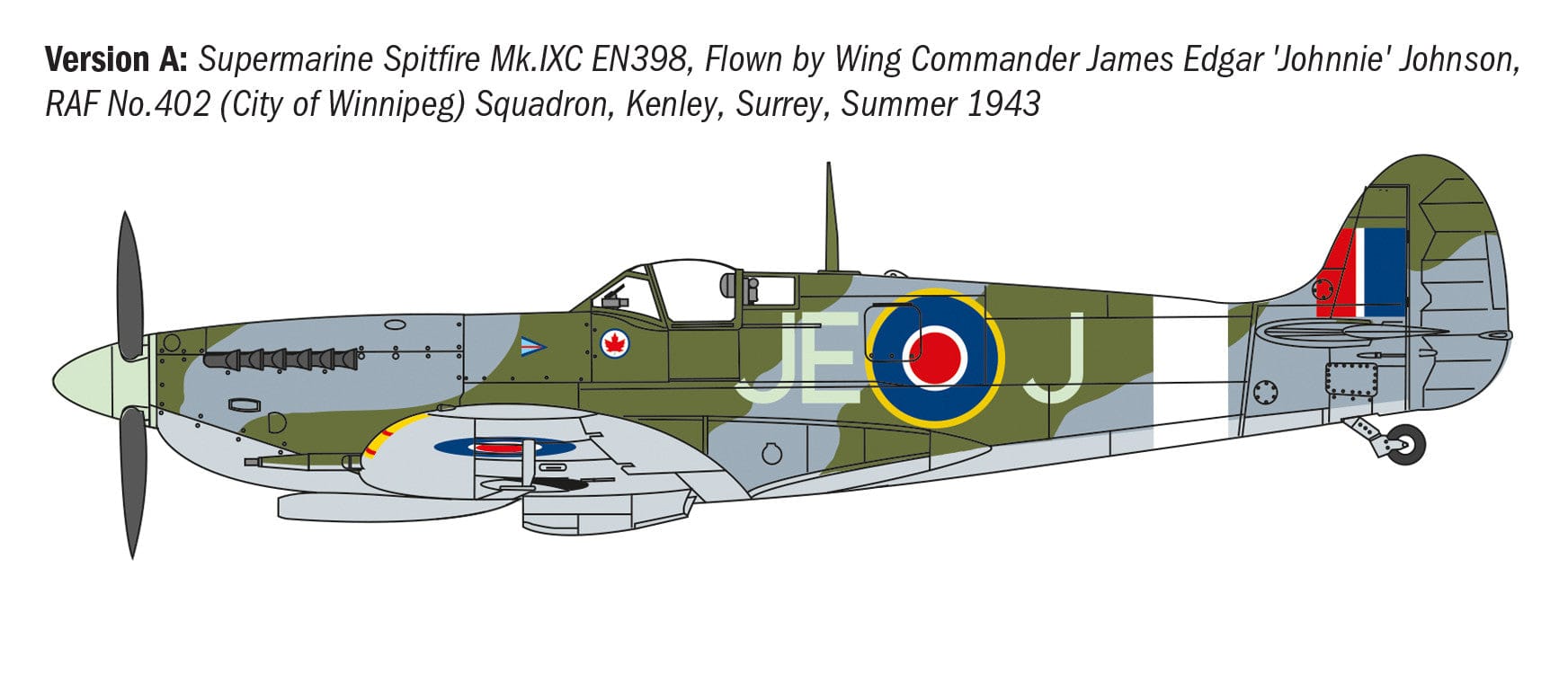 Italeri - 1482 - Supermarine Spitfire Mk V / Mk IX ‘WWII Aces’ - paint schemes