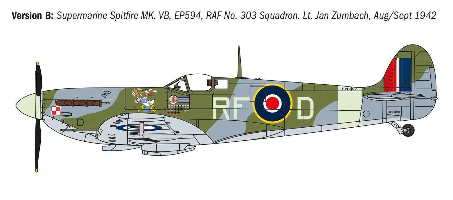 301 - Italeri - 1482 - Supermarine Spitfire Mk V / Mk IX ‘WWII Aces’ - paint schemes