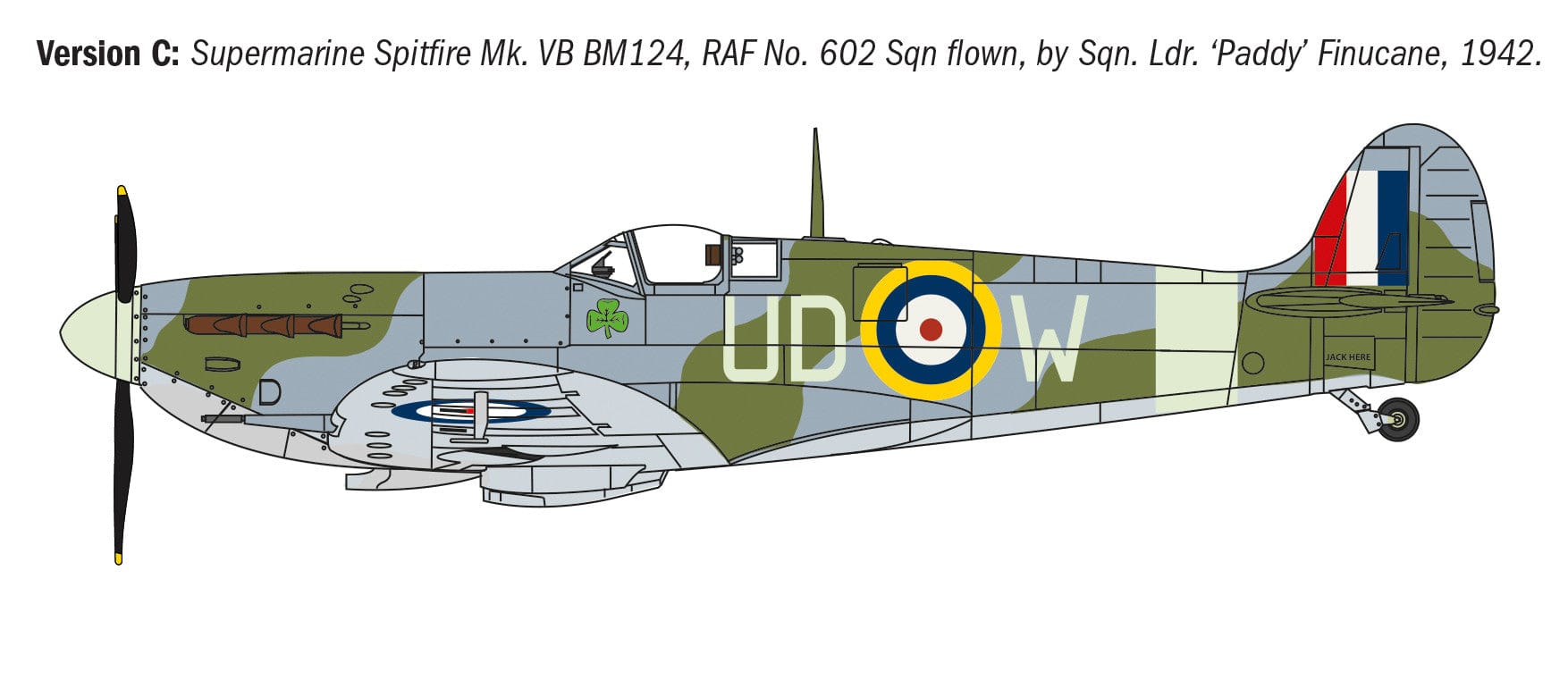 Italeri - 1482 - Supermarine Spitfire Mk V / Mk IX ‘WWII Aces’ - paint schemes