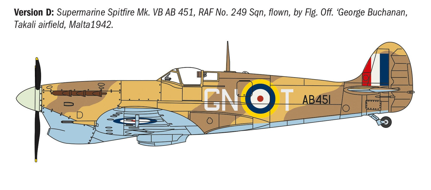 303 - Italeri - 1482 - Supermarine Spitfire Mk V / Mk IX ‘WWII Aces’ - paint schemes