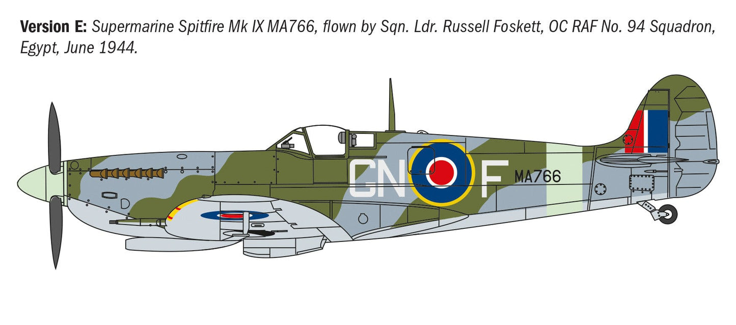 304 - Italeri - 1482 - Supermarine Spitfire Mk V / Mk IX ‘WWII Aces’ - paint schemes