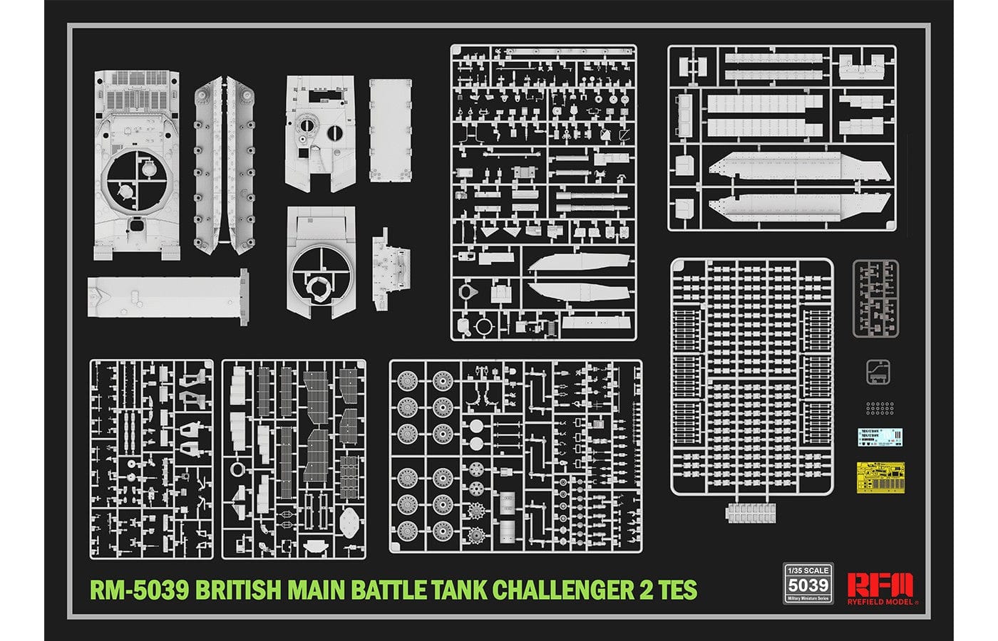 Rye Field Model - 5039 - Challenger 2 TES - sprue