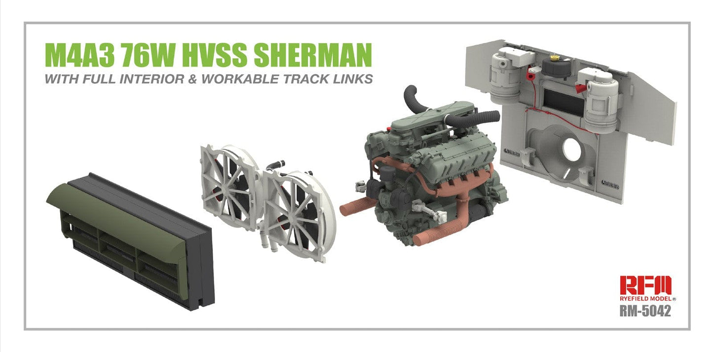 504 - Rye Field Model - 5042 - M4A3(76)W HVSS [interior kit] - digital model