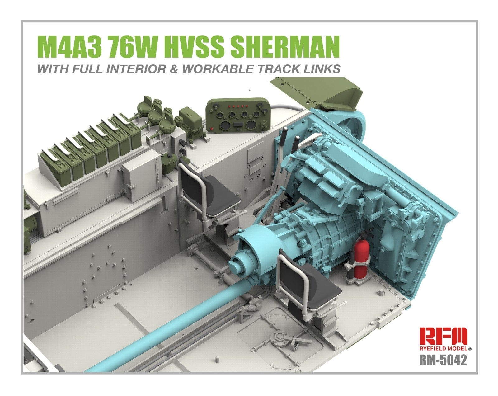 Rye Field Model - 5042 - M4A3(76)W HVSS [interior kit] - digital model