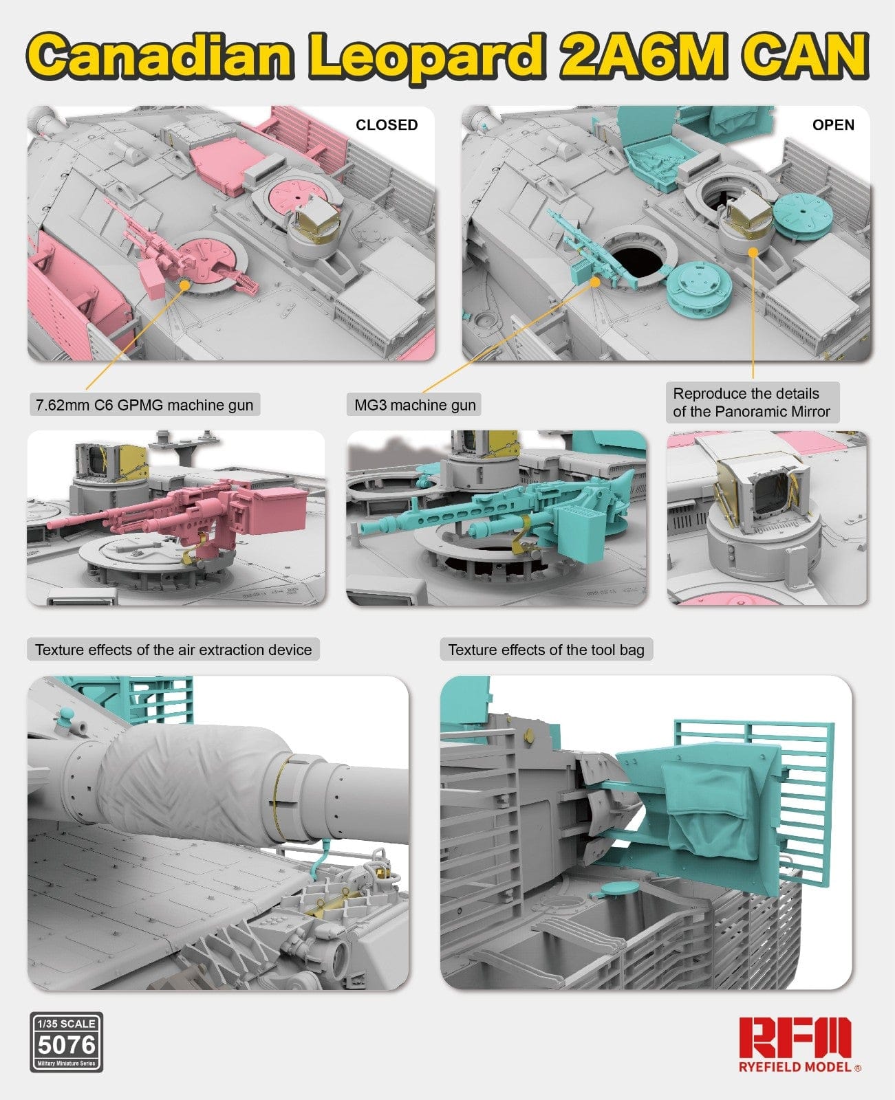 500 - Rye Field Model - 5076 - Leopard 2A6M CAN - digital model