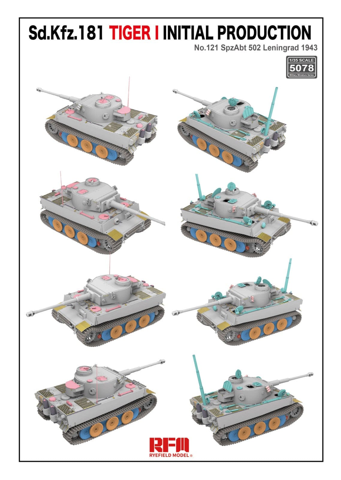 Rye Field Model - 5078 - Pz.Kpfw. VI Ausf. E Tiger I (initial) - digital model