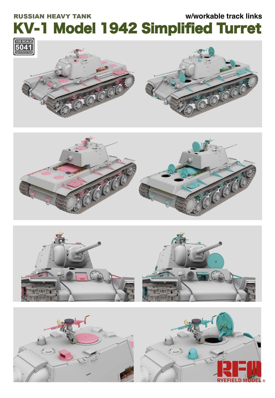 500 - Rye Field Model - 5041 - KV-1 obr. 1942 (Simplified Turret) - digital model