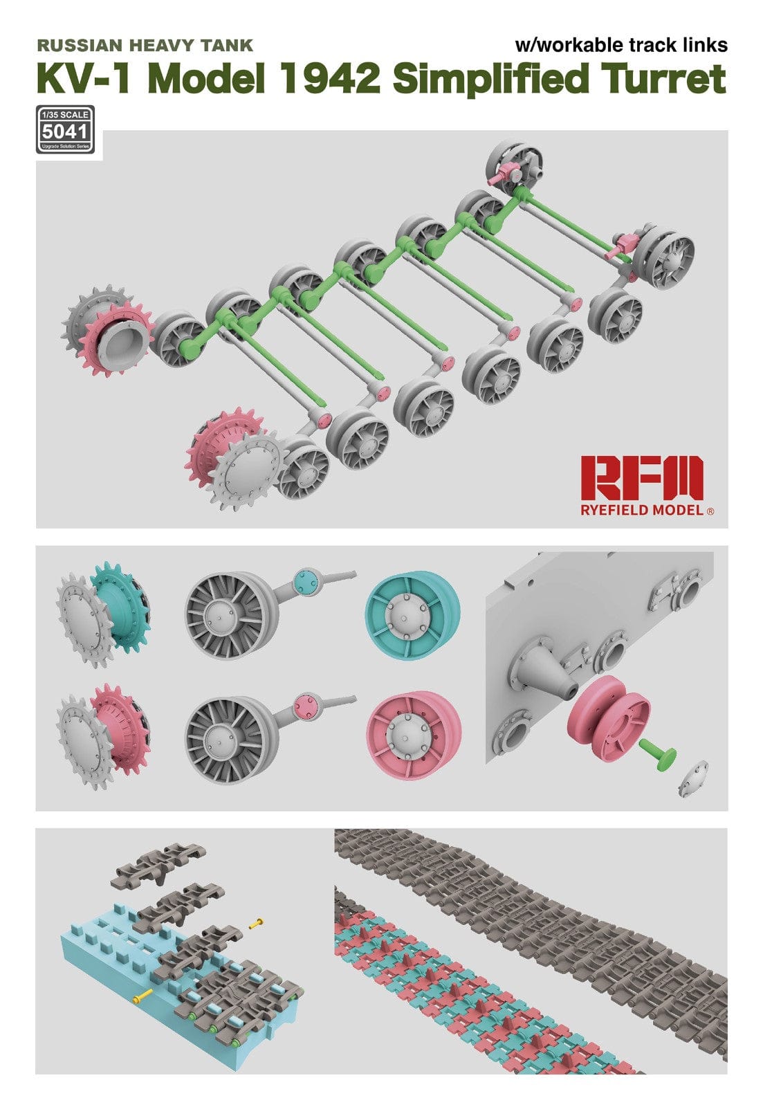 501 - Rye Field Model - 5041 - KV-1 obr. 1942 (Simplified Turret) - digital model