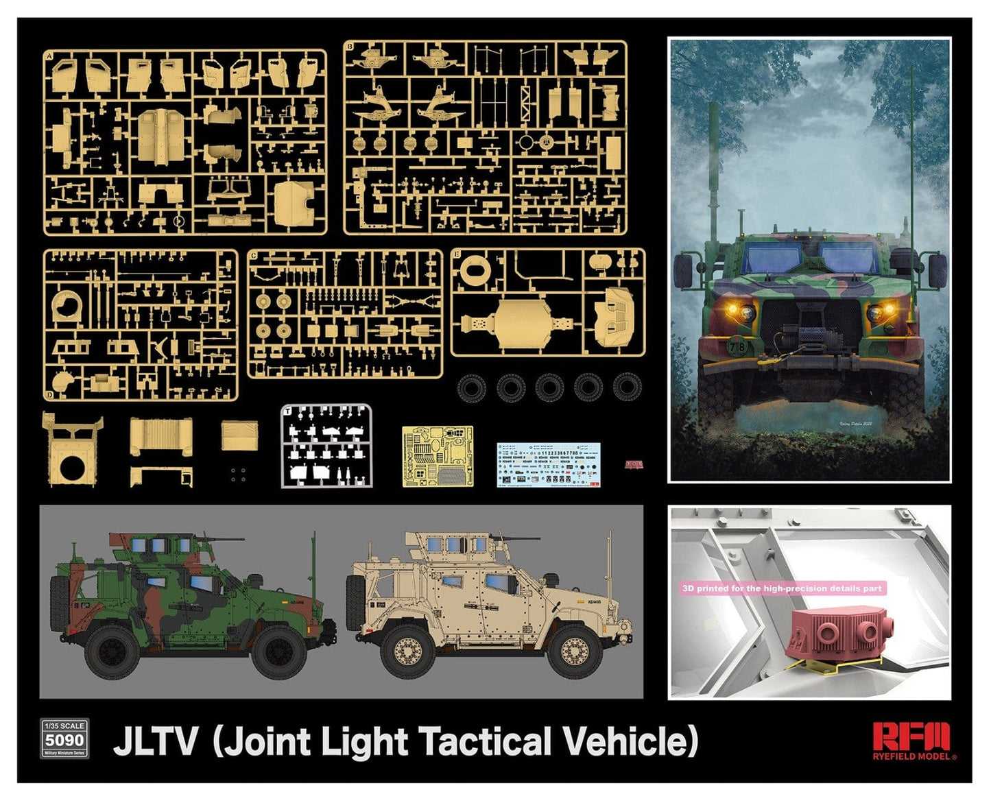 200 - Rye Field Model - 5090 - Oshkosh M1279 JLTV - sprue