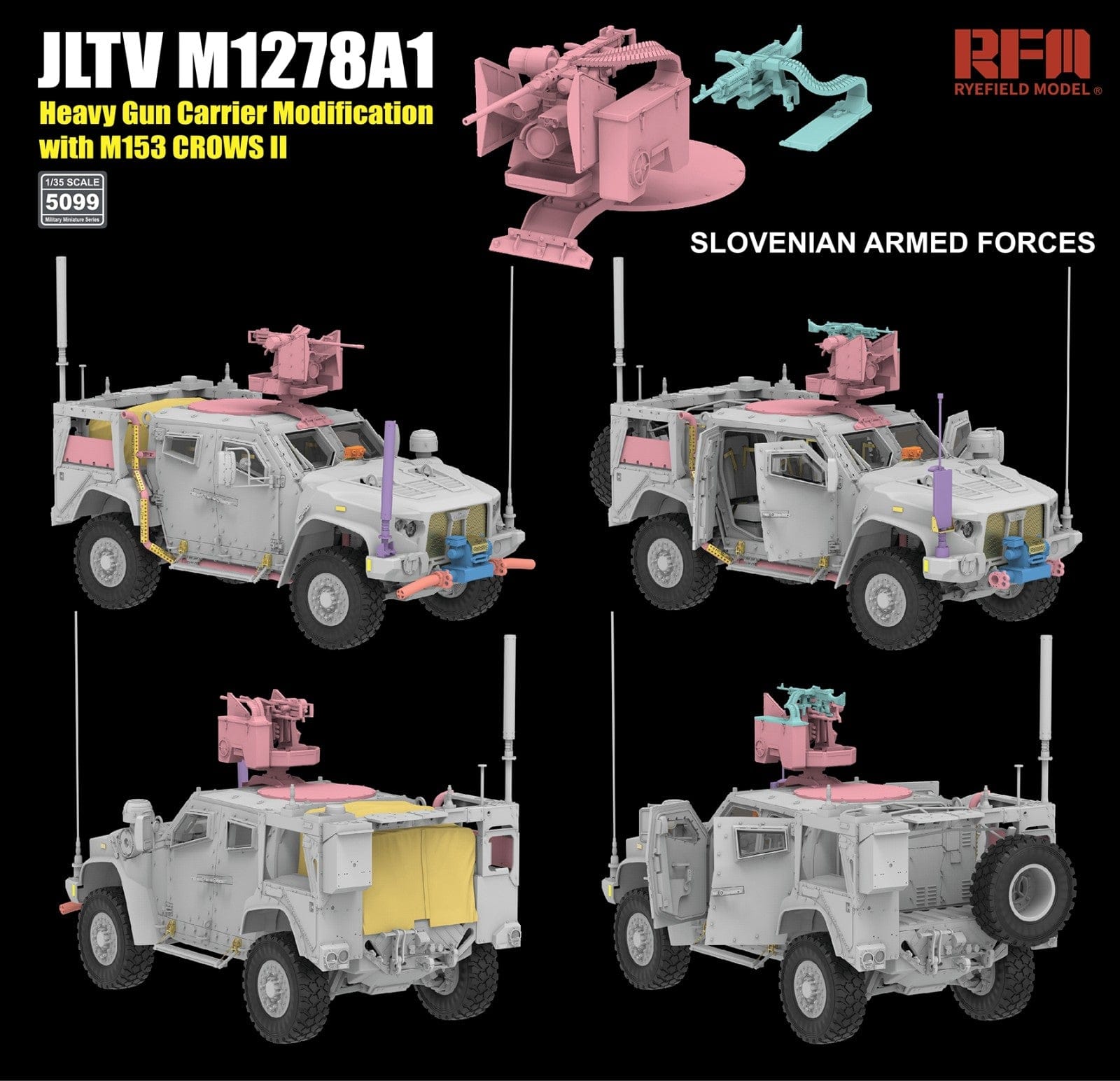 Rye Field Model - 5099 - Oshkosh M1278A1 JLTV with M153 CROWS II - digital model