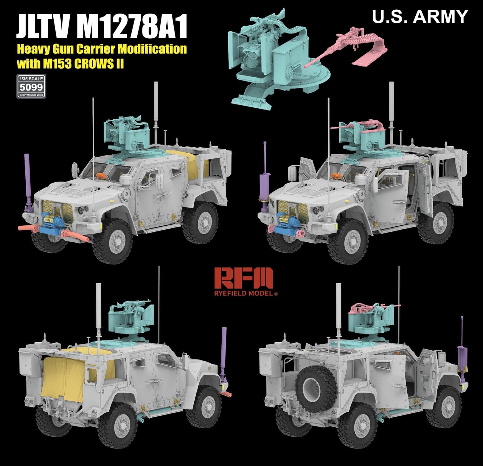 Rye Field Model - 5099 - Oshkosh M1278A1 JLTV with M153 CROWS II - digital model