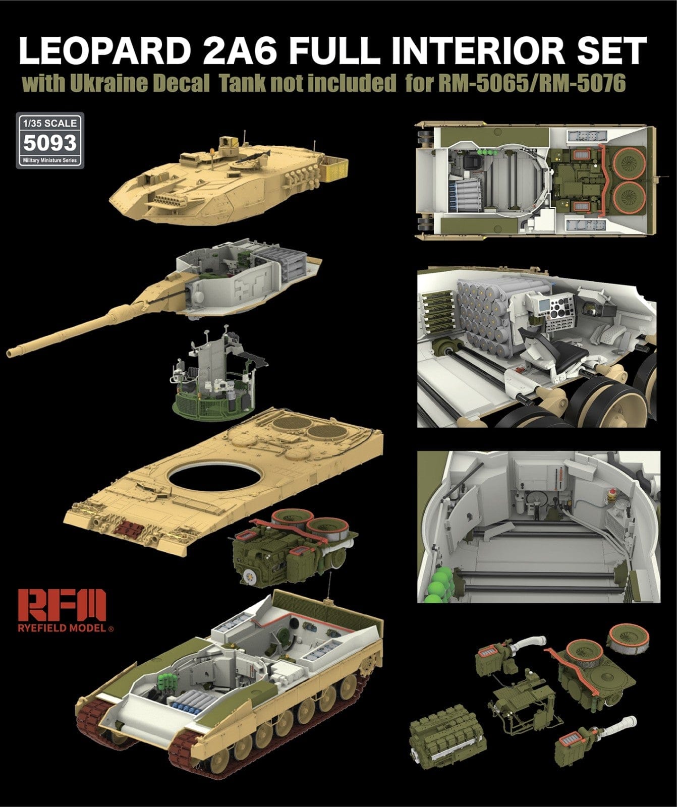 Rye Field Model - 5093 - Leopard 2A6 Interior Upgrade Kit - digital model