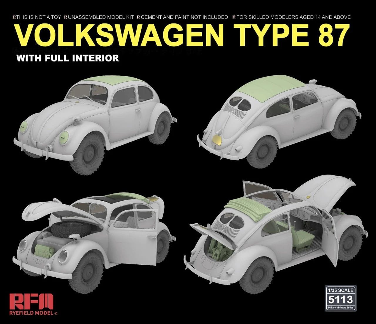 Rye Field Model - 5113 - Volkswagen Type 87 [interior kit] - digital model