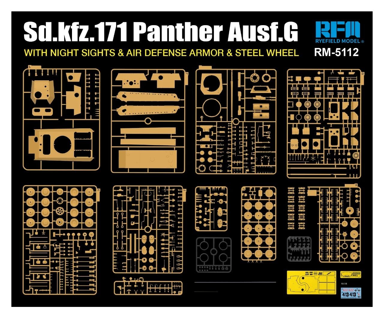 Rye Field Model - 5112 - Pz.Kpfw. V Panther Ausf. G - sprue
