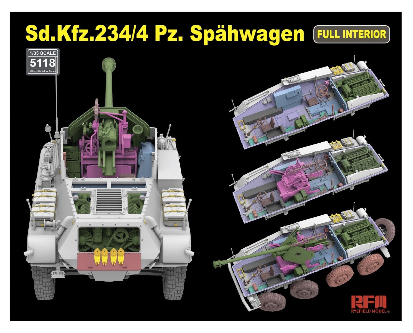 Rye Field Model - 5118 - Sd.Kfz. 234/4 [interior kit] - digital model