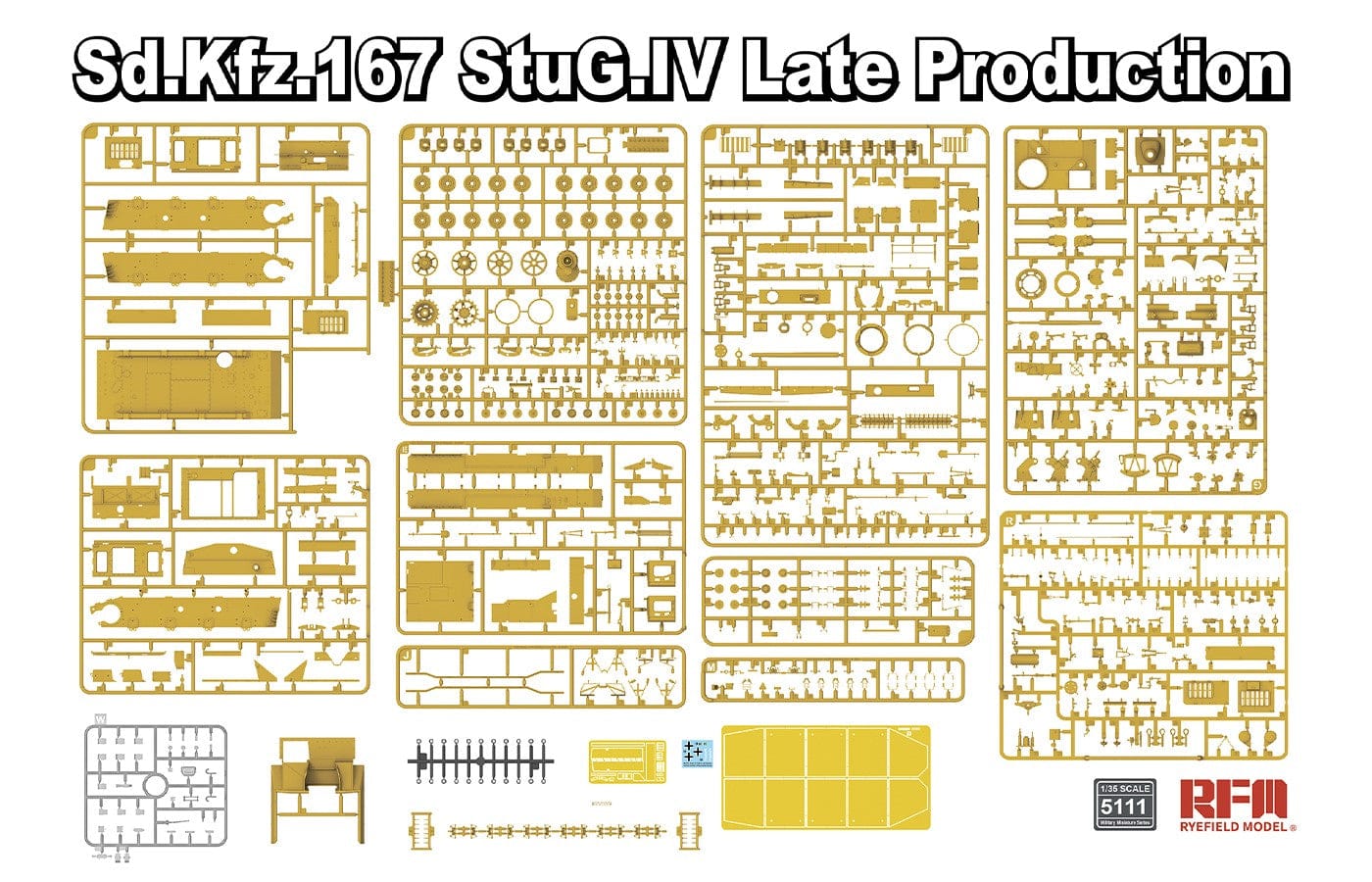 Rye Field Model - 5111 - StuG IV (late) - sprue