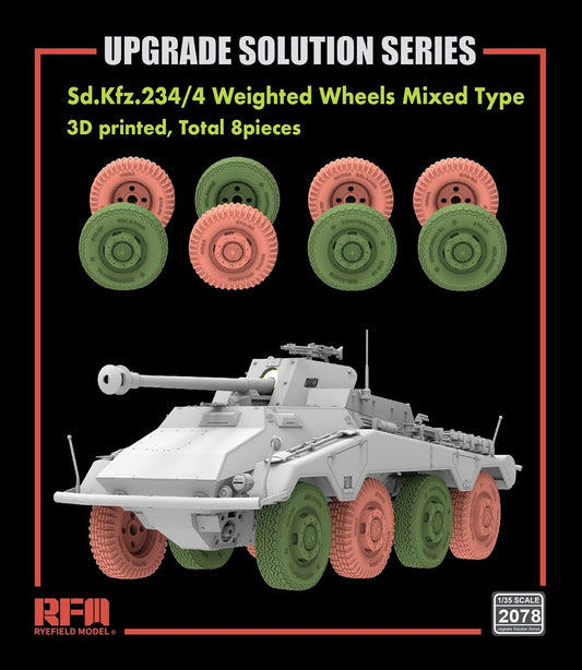 010 - Rye Field Model - 2078 - Sd.Kfz. 234/4 Weighted Type A/B Wheels - primary image