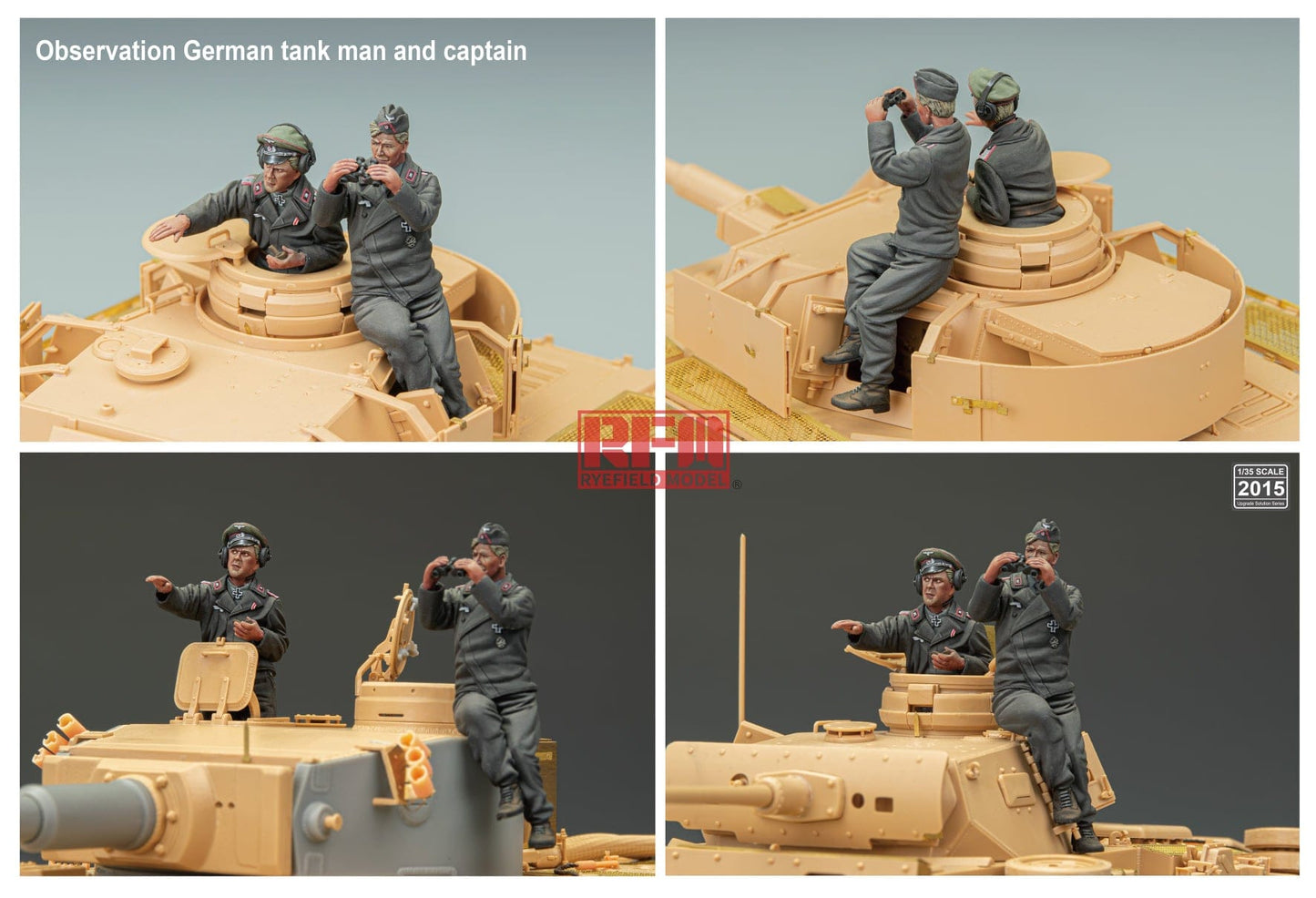 700 - Rye Field Model - 2015 - German Tank Officer and Soldier - painted model