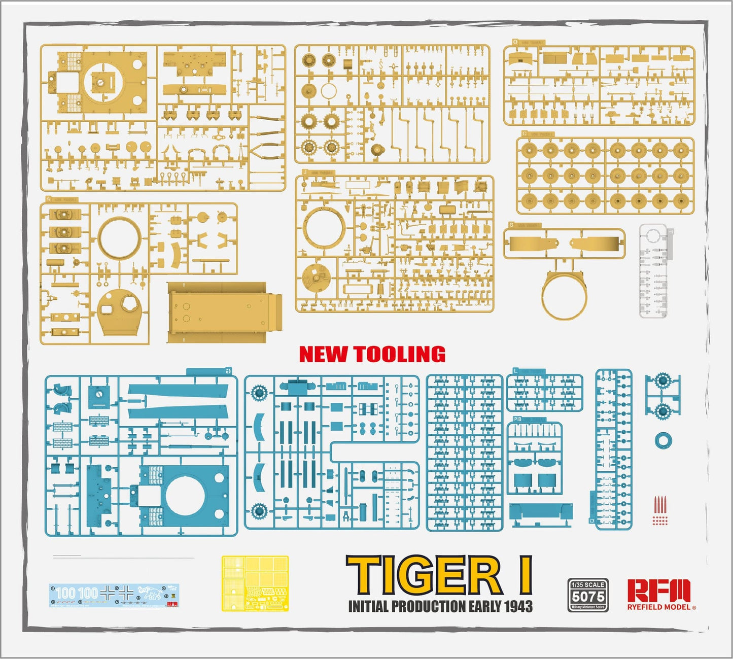 200 - Rye Field Model - 5075 - Pz.Kpfw. VI Ausf. E Tiger I (initial) - sprue