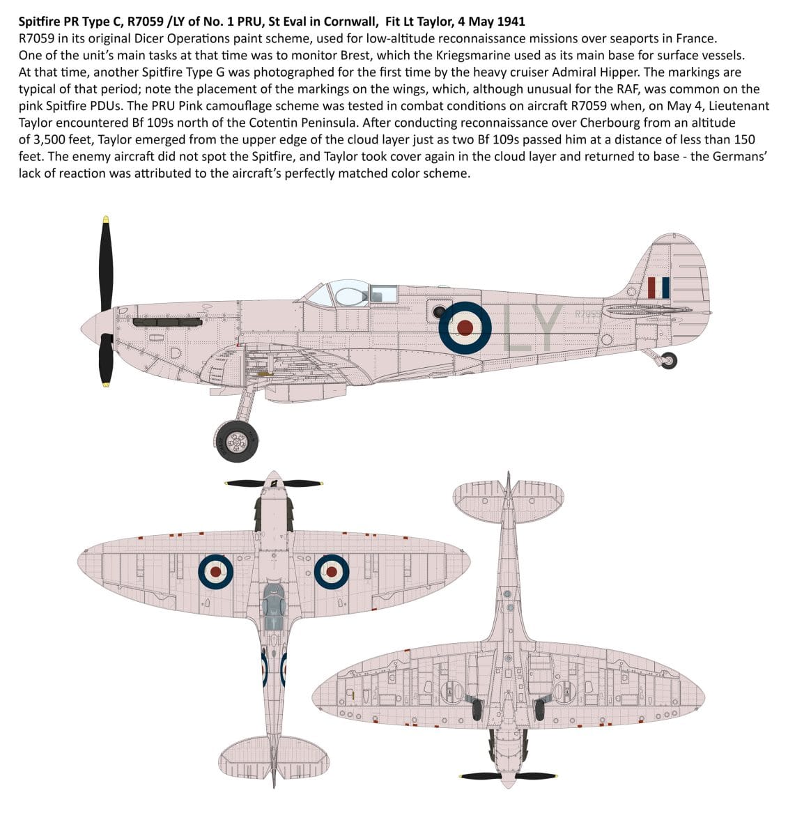 IBG - 72600 - Supermarine Spitfire PR Mk Ic / PR Mk Ig - paint schemes