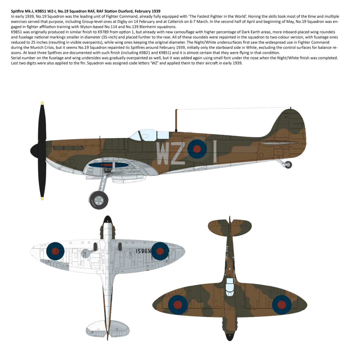 IBG - 72580 - Supermarine Spitfire Mk I - paint schemes