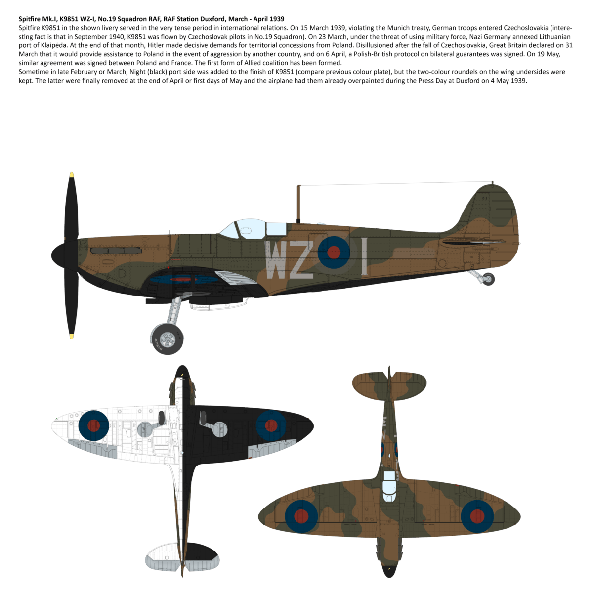 IBG - 72580 - Supermarine Spitfire Mk I - paint schemes