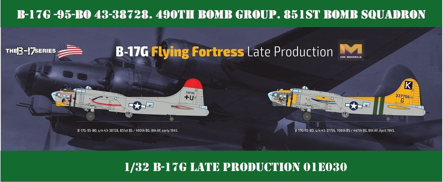 300 - HK Models - 01E030 - Boeing B-17G Flying Fortress (late) - paint schemes