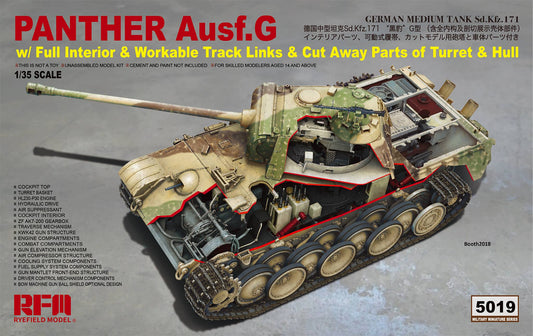 010 - Rye Field Model - 5019 - Pz.Kpfw. V Panther Ausf. G [interior kit] - primary image