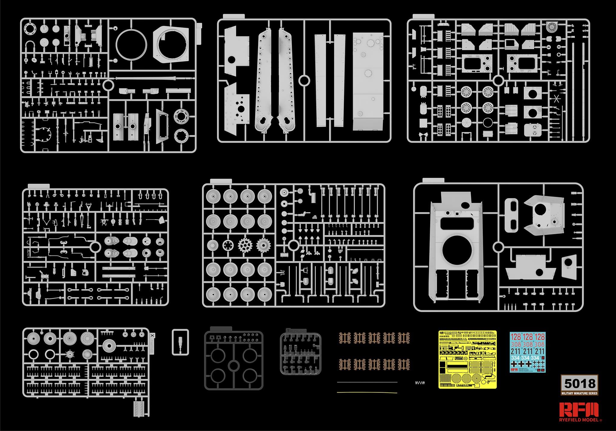 Rye Field Model - 5018 - Pz.Kpfw. V Panther Ausf. G (early / late) - sprue