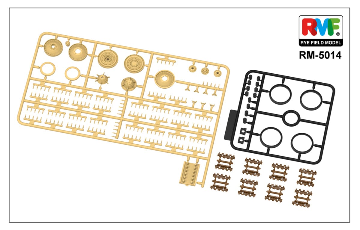 Rye Field Model - 5014 - Pz.Kpfw. V Panther Ausf. A/G Workable Track Links - sprue