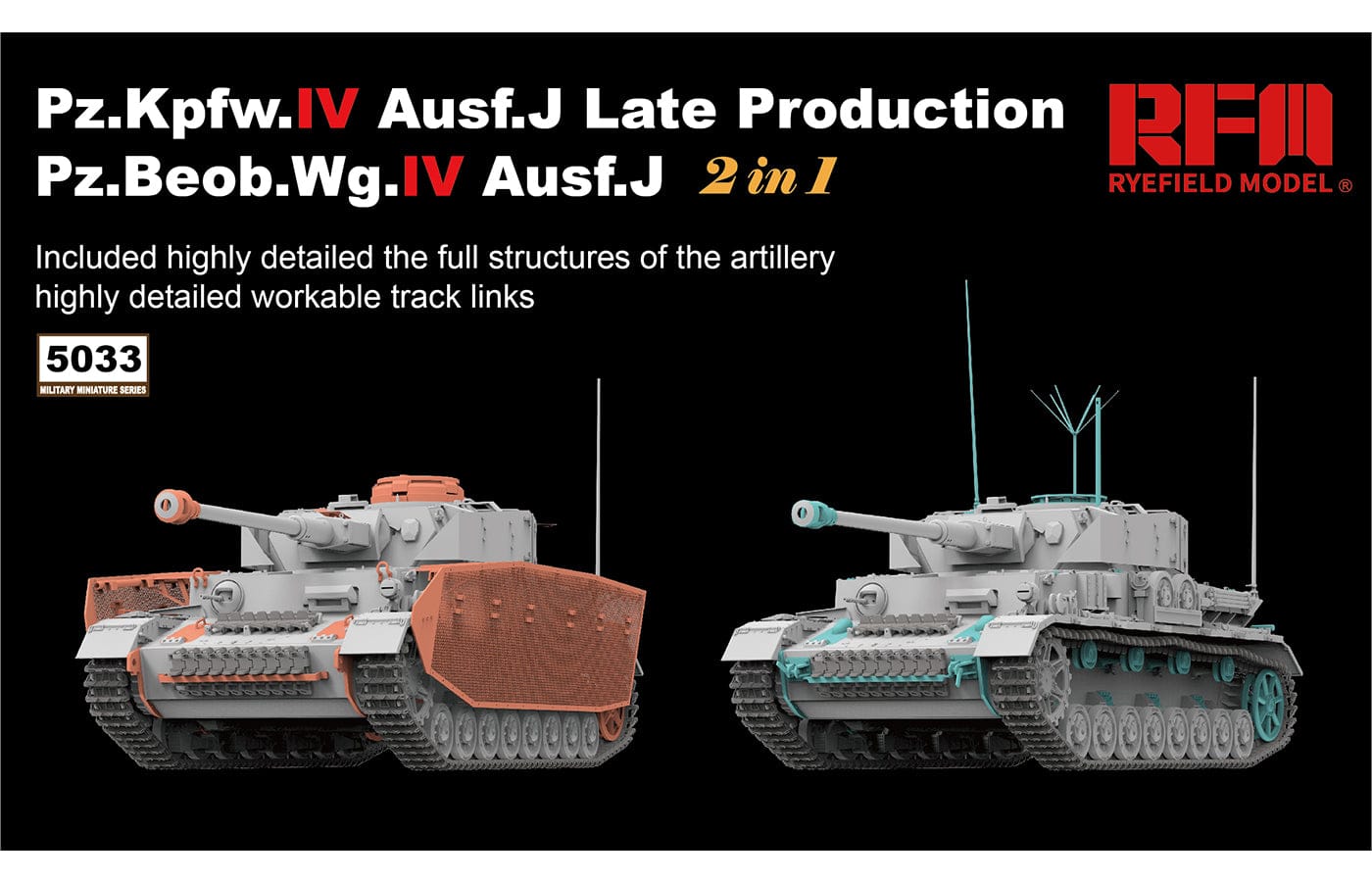 Rye Field Model - 5033 - Pz.Kpfw. IV Ausf. J (late) / Pz.Beob.Wg. IV Ausf. J - digital model