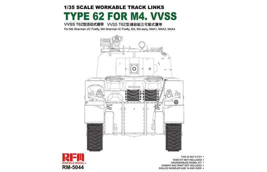 010 - Rye Field Model - 5044 - M4A1E9 VVSS Type 62 Workable Track Links - primary image
