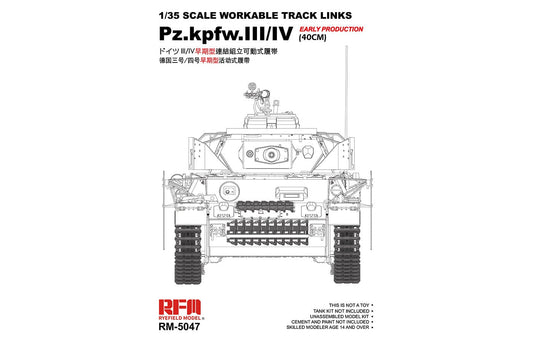 010 - Rye Field Model - 5047 - Pz.Kpfw. III/IV (early) 40cm Workable Track Links - primary image
