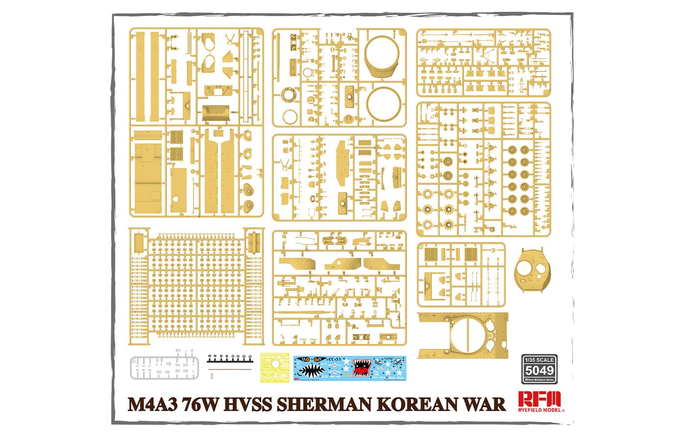 Rye Field Model - 5049 - M4A3(76)W HVSS - sprue