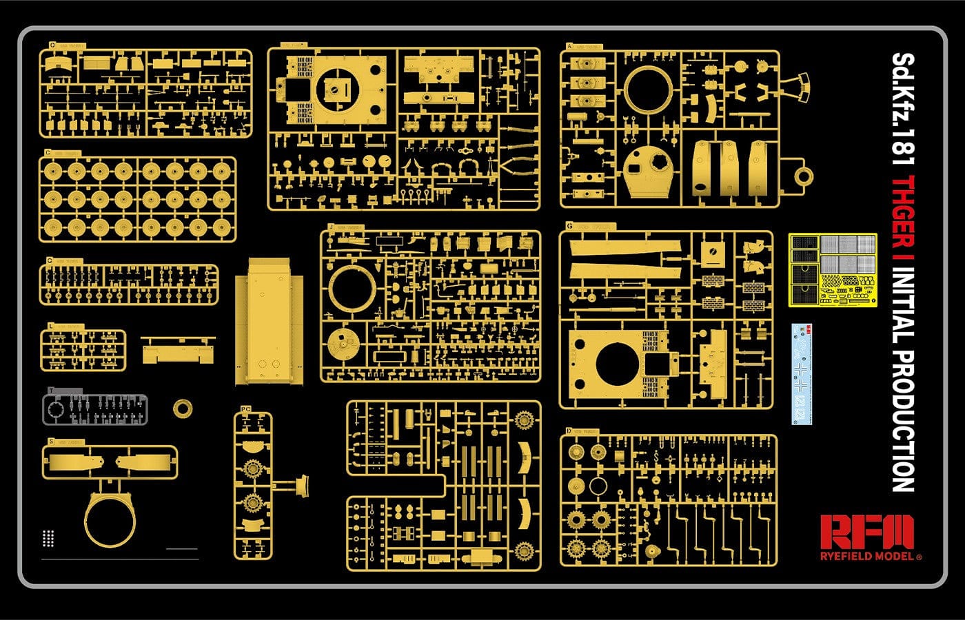 200 - Rye Field Model - 5078 - Pz.Kpfw. VI Ausf. E Tiger I (initial) - sprue