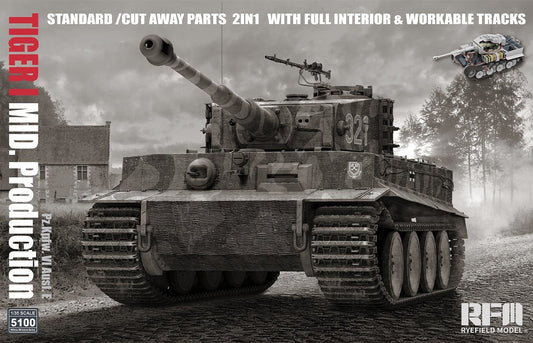 010 - Rye Field Model - 5100 - Pz.Kpfw. VI Ausf. E Tiger I (mid) [interior kit] - primary image