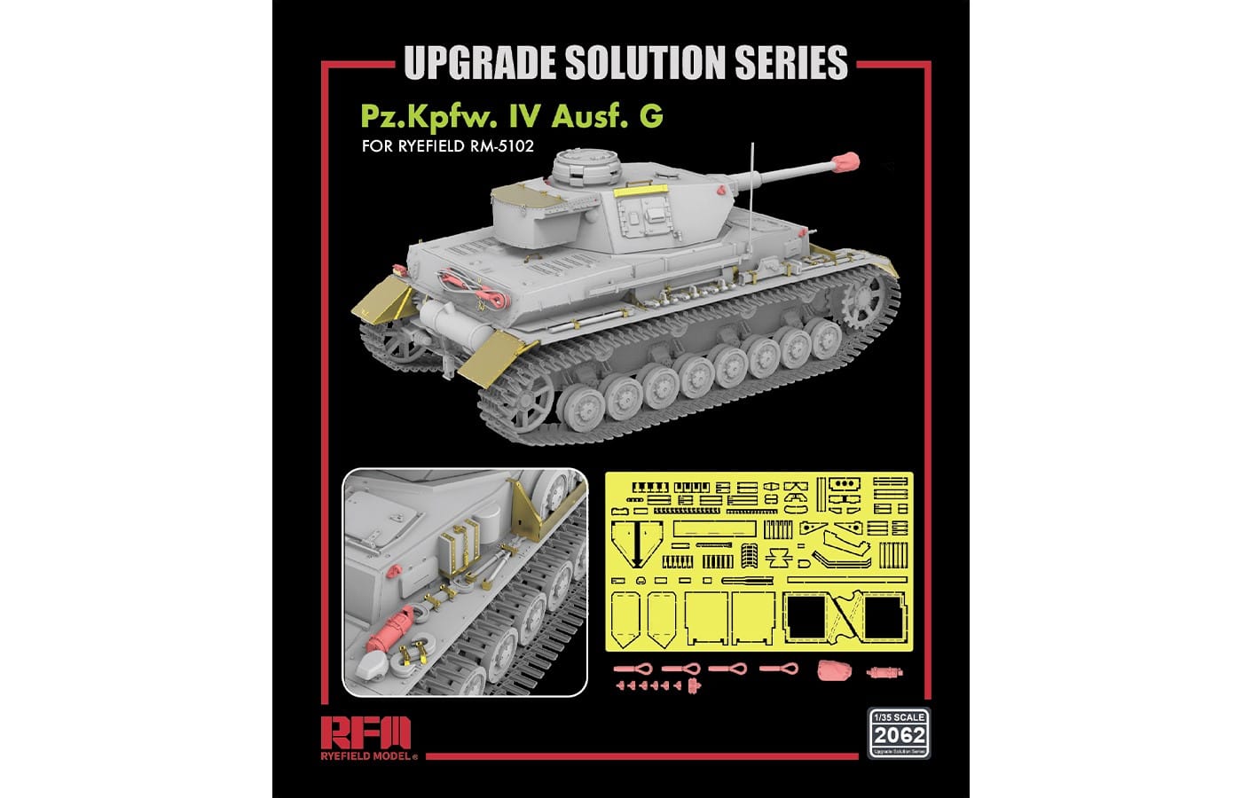 280 - Rye Field Model - 2062 - Pz.Kpfw. IV Ausf. G [upgrade kit] - photo-etched parts