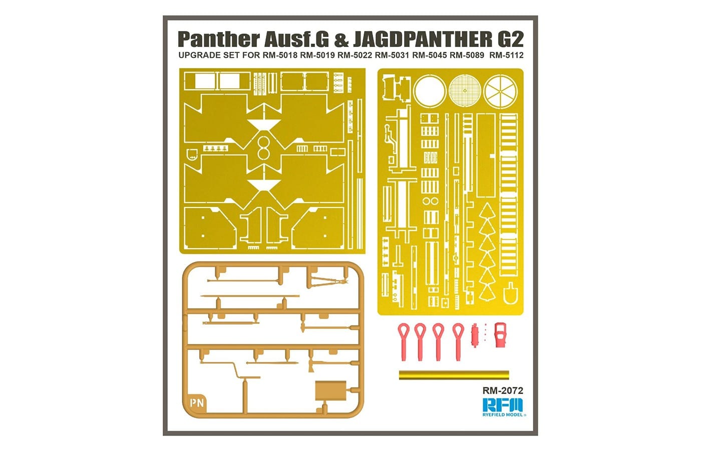 Rye Field Model - 2072 - Pz.Kpfw. V Ausf. G / Jagdpanther G2 [upgrade kit] - photo-etched parts