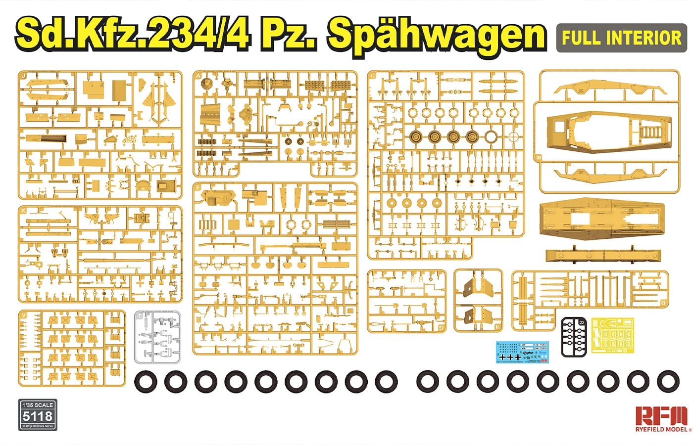 Rye Field Model - 5118 - Sd.Kfz. 234/4 [interior kit] - sprue