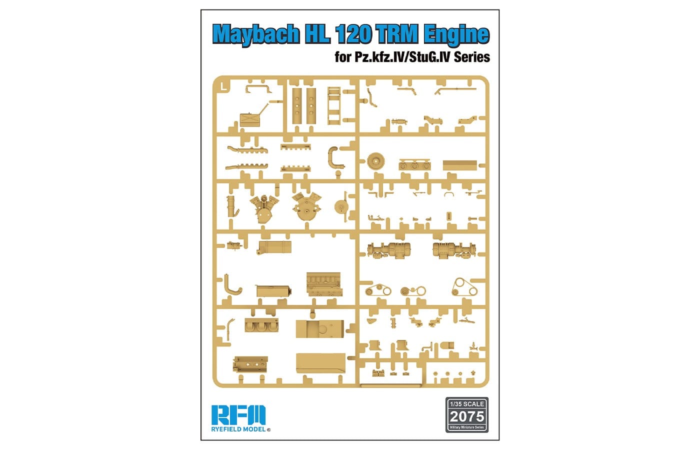 Rye Field Model - 2075 - Maybach HL 120 TRM Engine - sprue