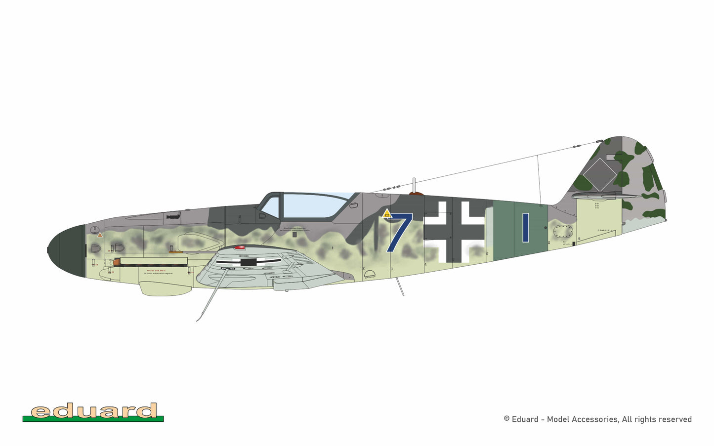 302 - Eduard - 2155 - Messerschmitt Bf 109 K-4 ‘Kurfürst’ [dual combo] - paint schemes - 12./JG 27, Prague-Kbely airfield, Protectorate of Bohemia of Moravia, May 194