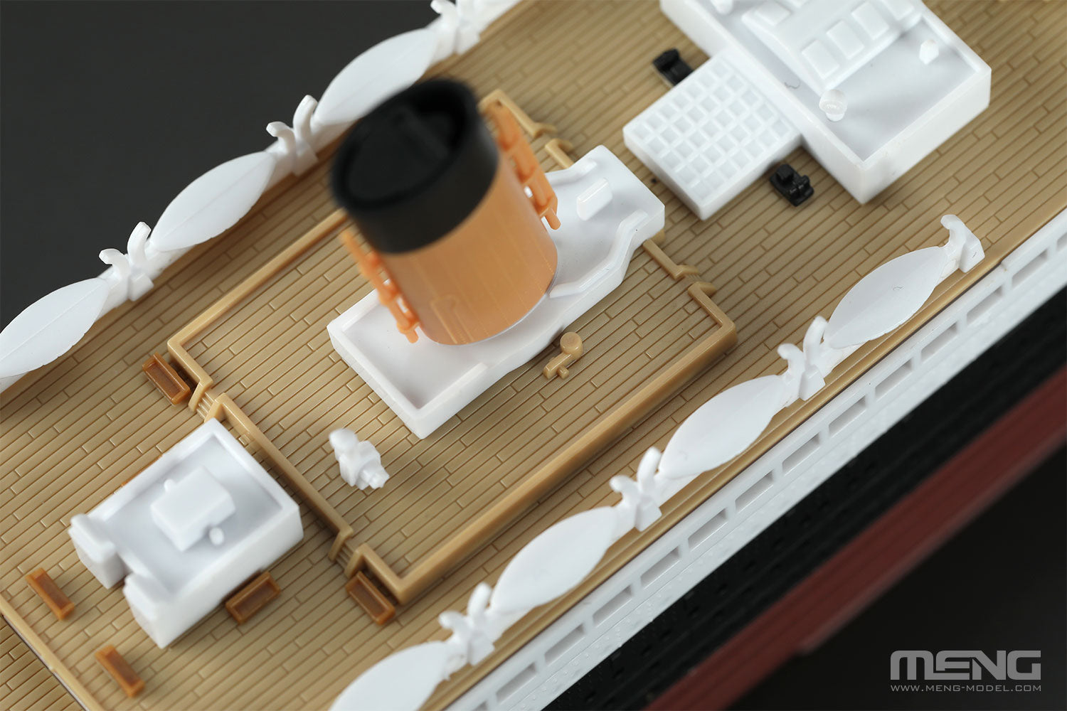 painted model - The wooden deck is accurately replicated.