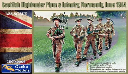 010 - British Scottish Highlander Piper and Infantry - primary image