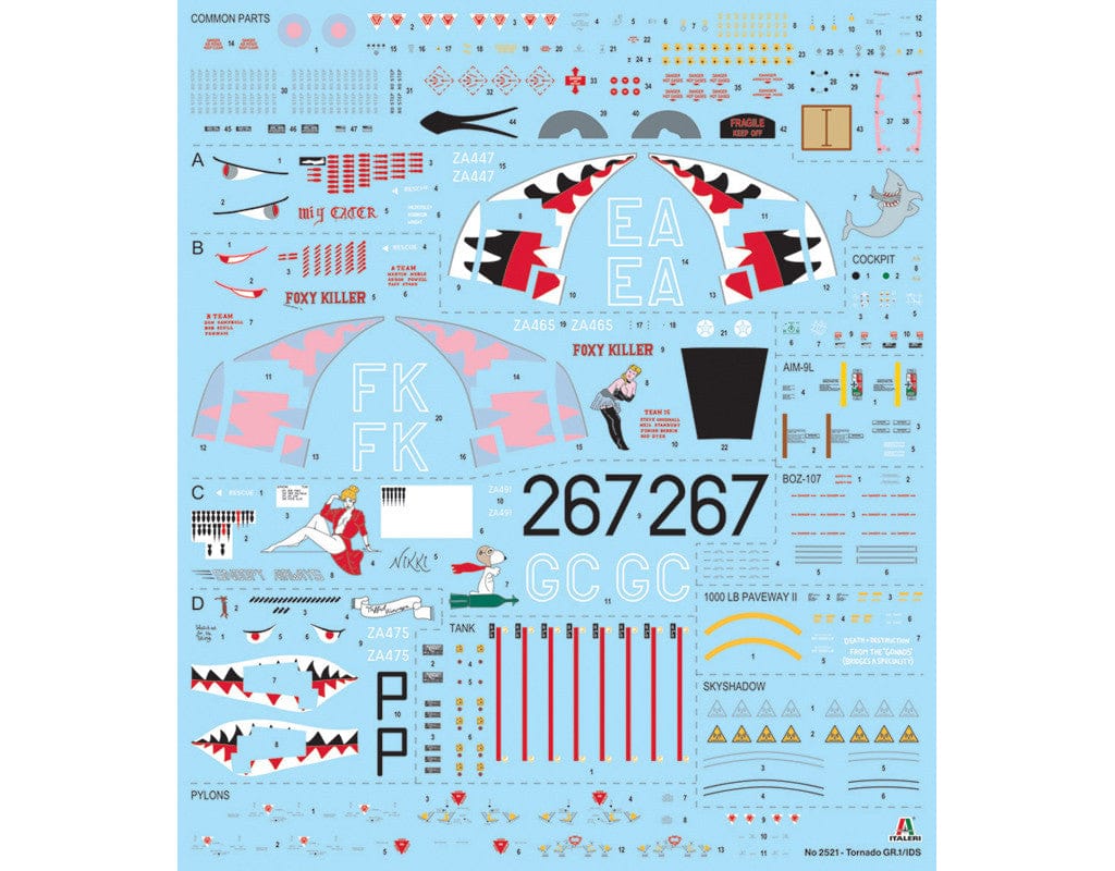 400 - Italeri - 2521 - Panavia Tornado GR1 ‘Desert Storm’ - decals