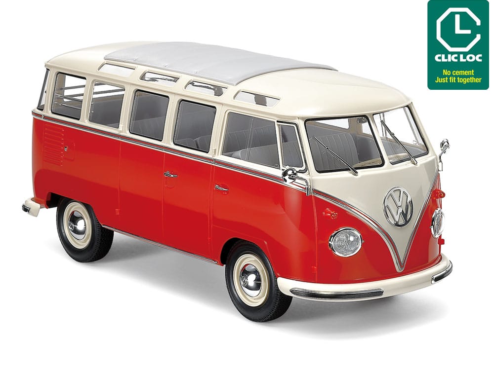 700 - Tamiya - 28101 - Volkswagen Type 2 (Red & White) [clic-loc] - painted model