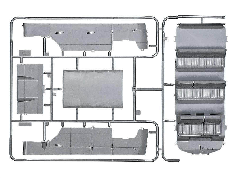Tamiya - 28101 - Volkswagen Type 2 (Red & White) [clic-loc] - sprue